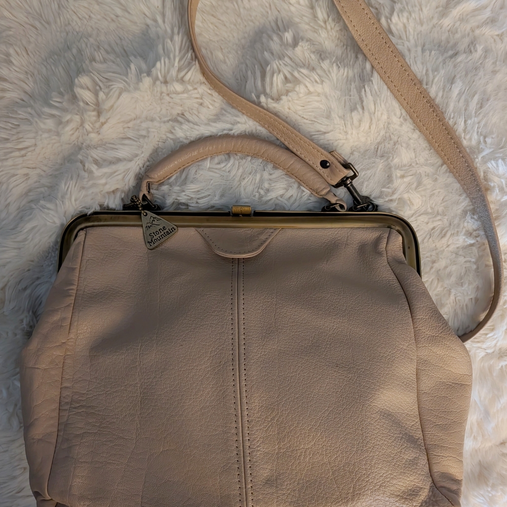 Beige Stone Mountain Crossbody Bag